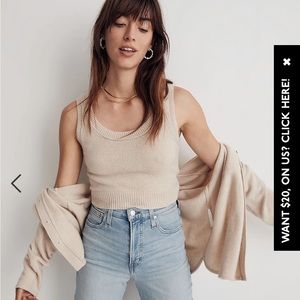 Madewell x Donni (Re)sourced Cashmere-Merino Sweater Tank